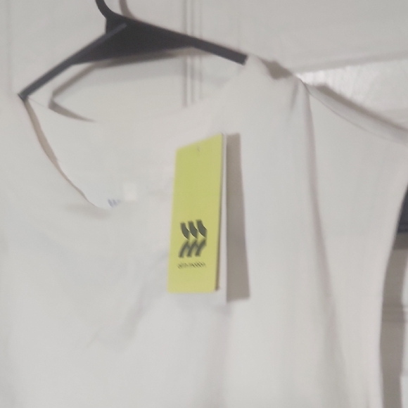 All in Motion White Muscle Tee with Wide Shoulder Straps - Picture 4 of 7